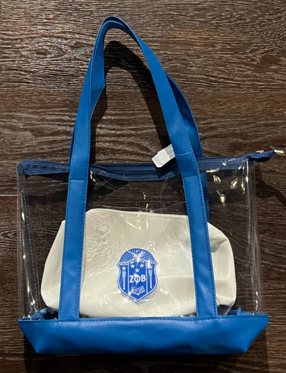 Zeta Clear Large Stadium Bag w/ inside pouch