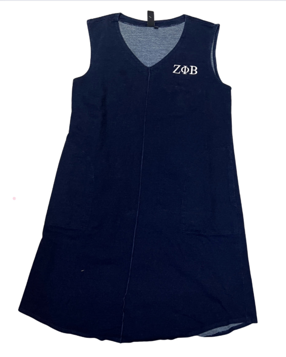 Zeta Denim Sleeveless Dress