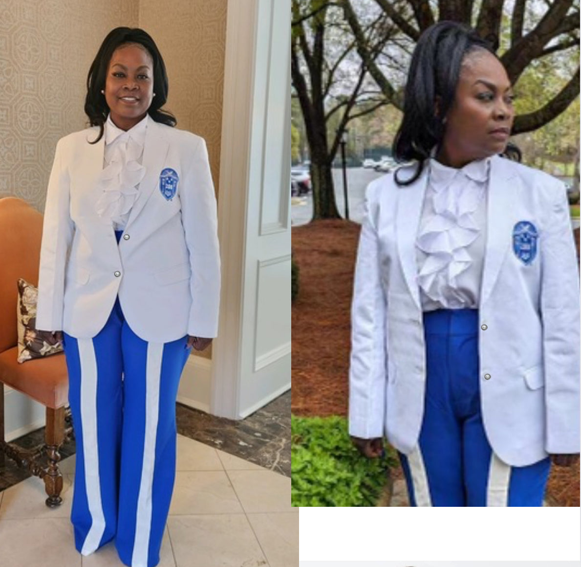 Blue Pants -White Stripe Final sale. No exchanges or refunds