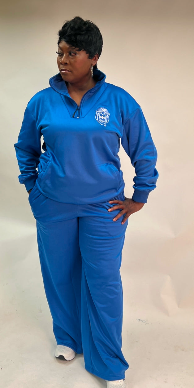 Zeta wide leg track pant