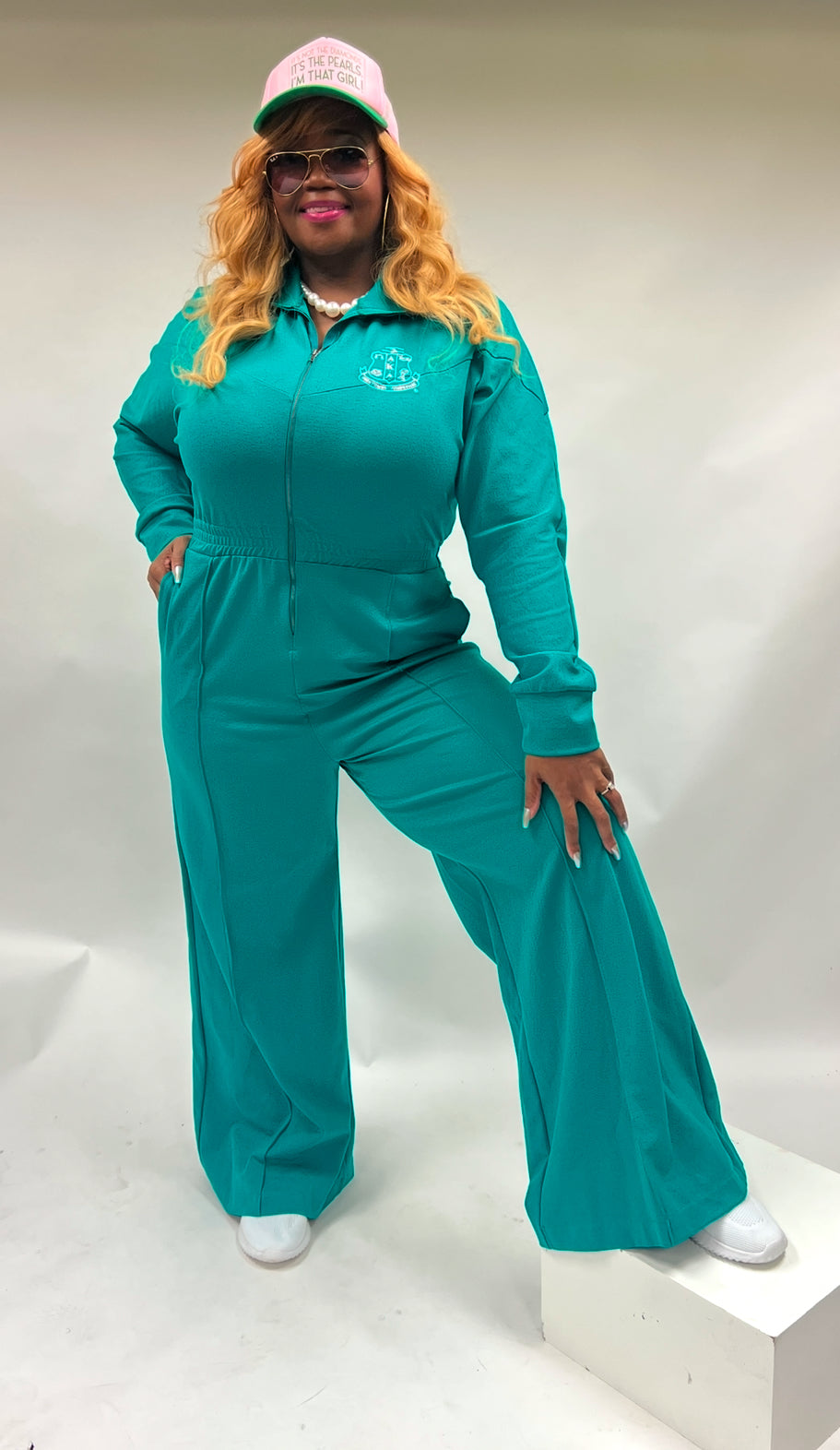 AKA Ponte Crest Jumpsuit