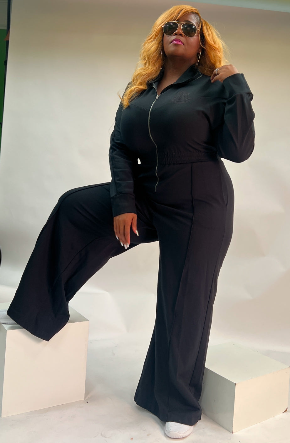 AKA Ponte Crest Jumpsuit