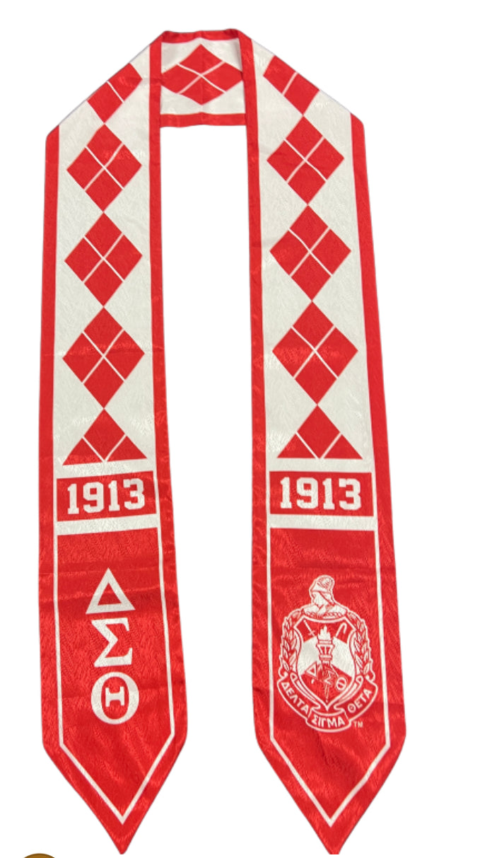 Delta Satin Graduation Stoles