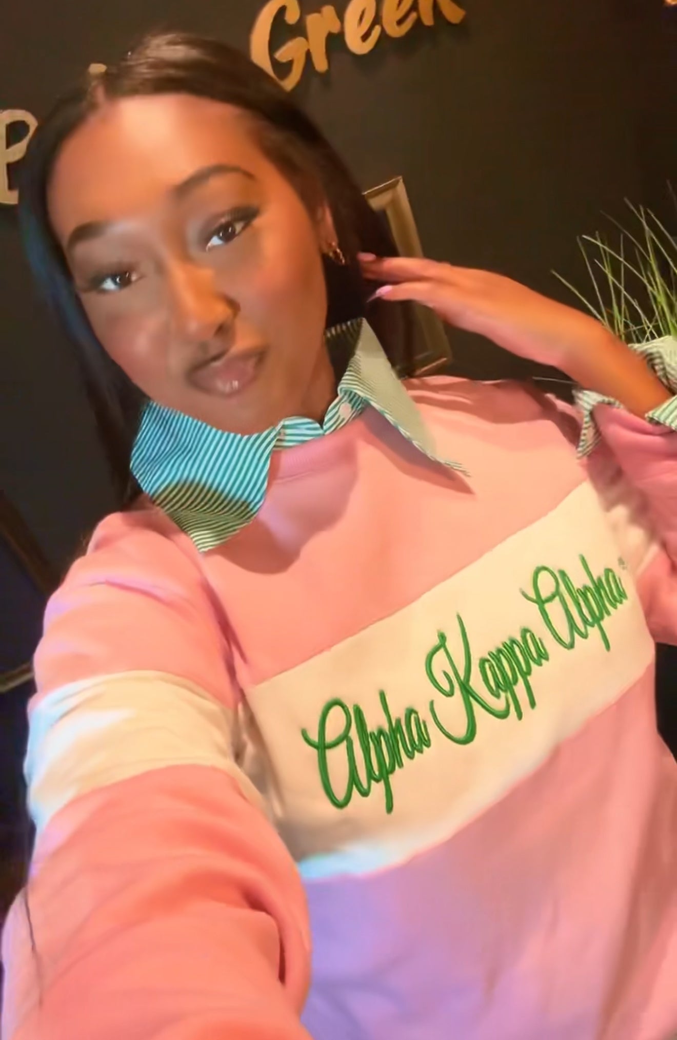 AKA 3D Striped Sweatshirt