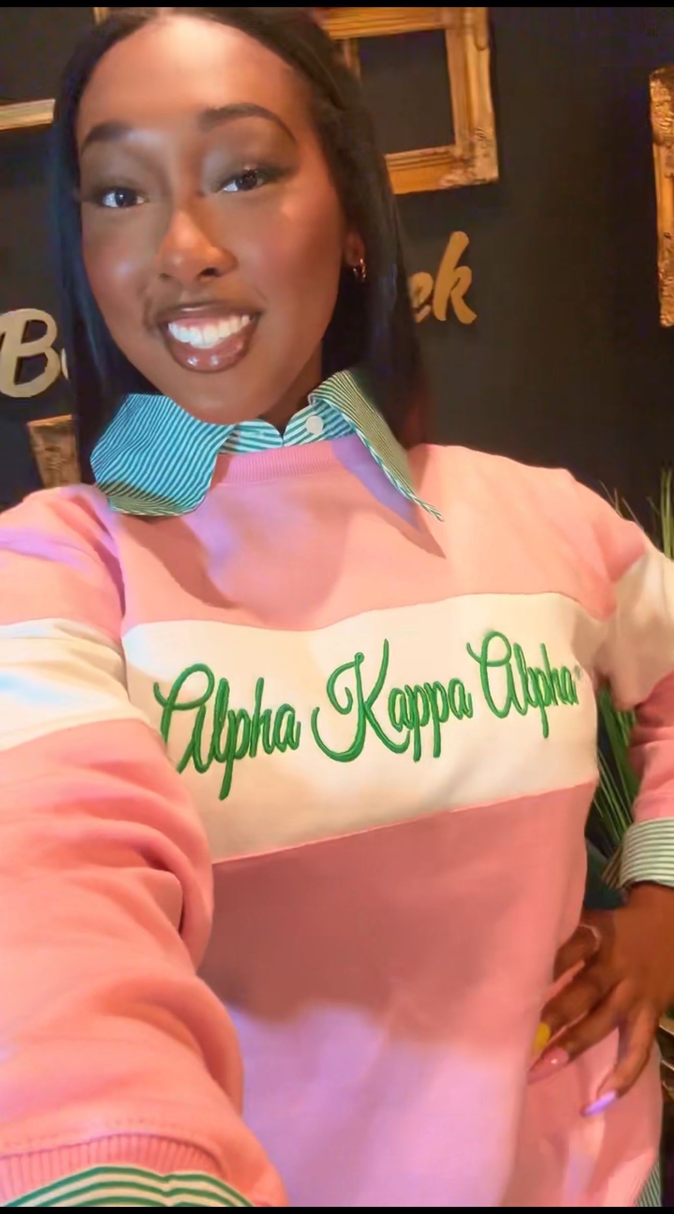 AKA 3D Striped Sweatshirt