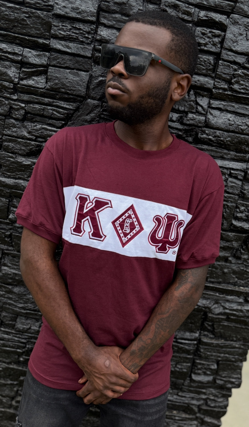 Kappa Striped Diamond Tee