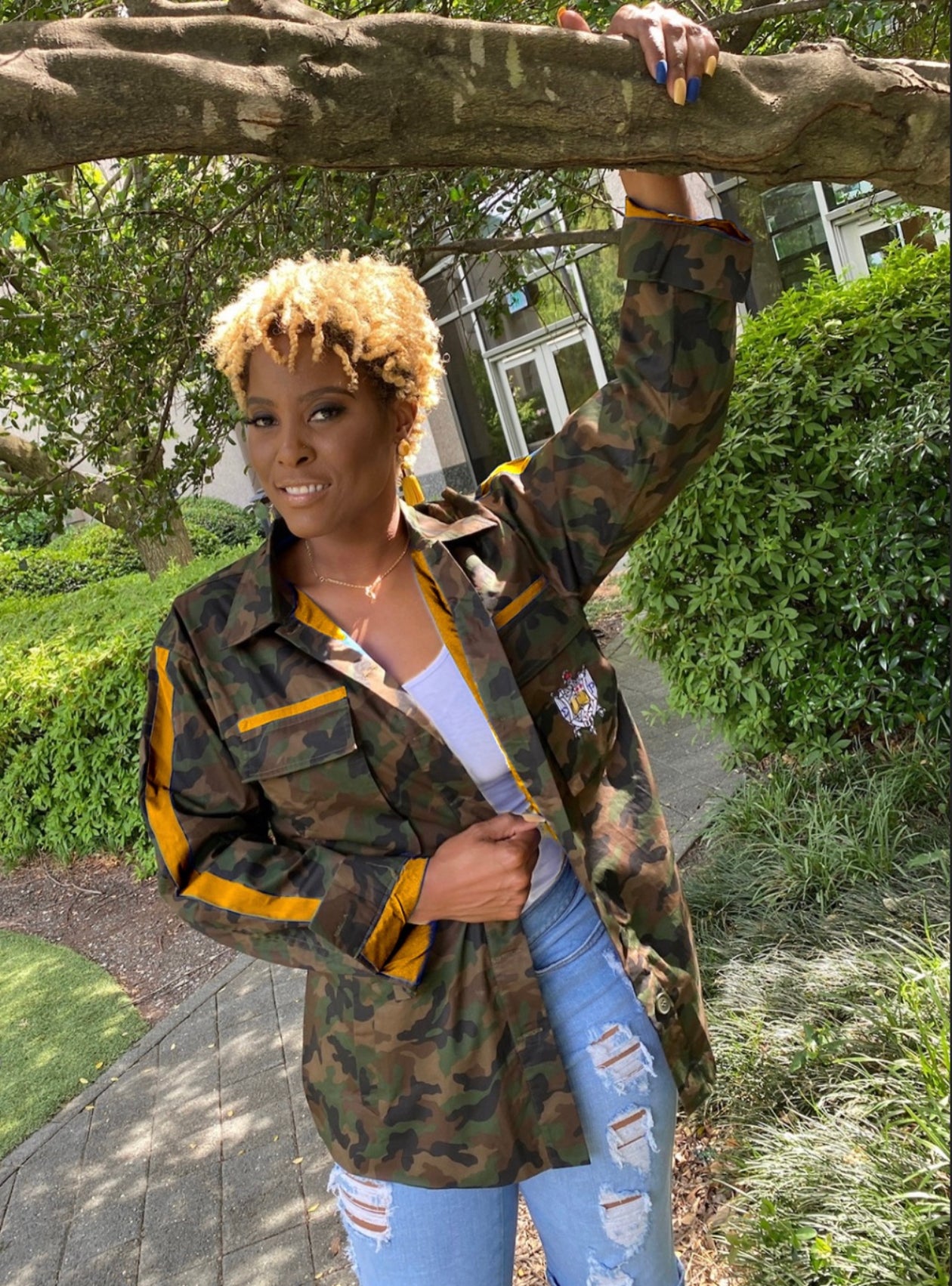 Camouflage Jacket- SGRHO Gold