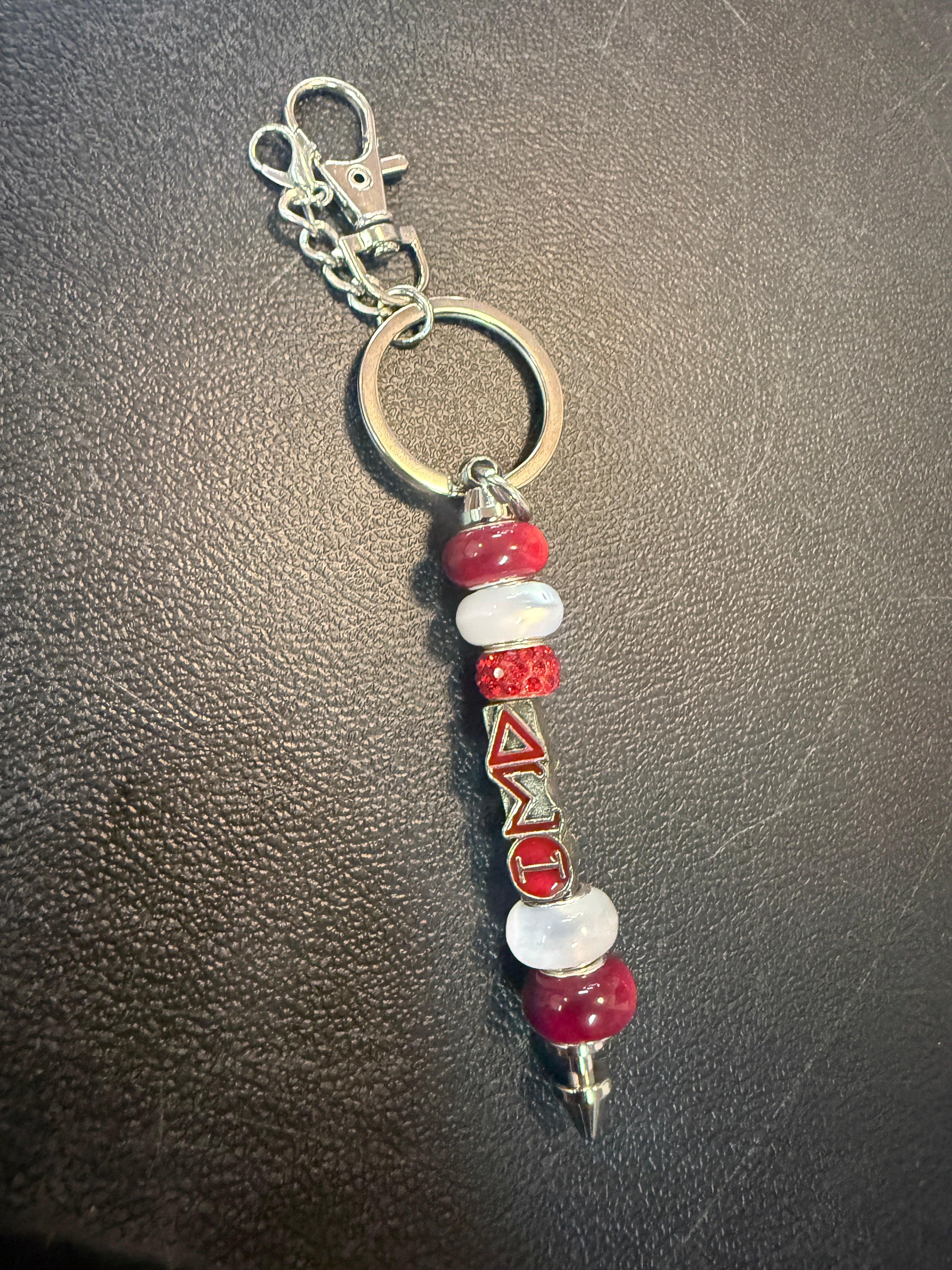 Delta beaded keyring