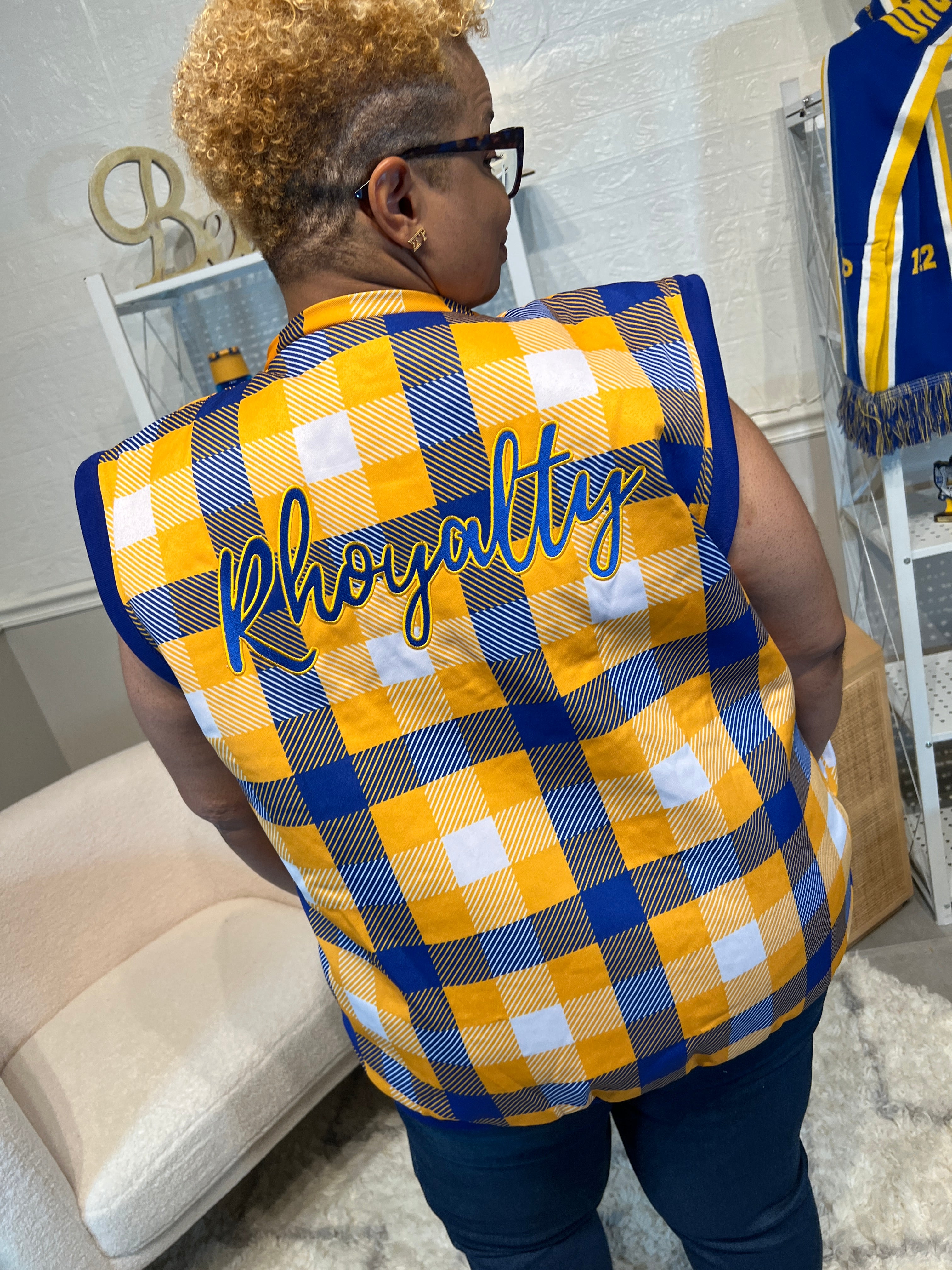 SGRHO VARSITY JACKET- LEATHER SLEEVES-final sale