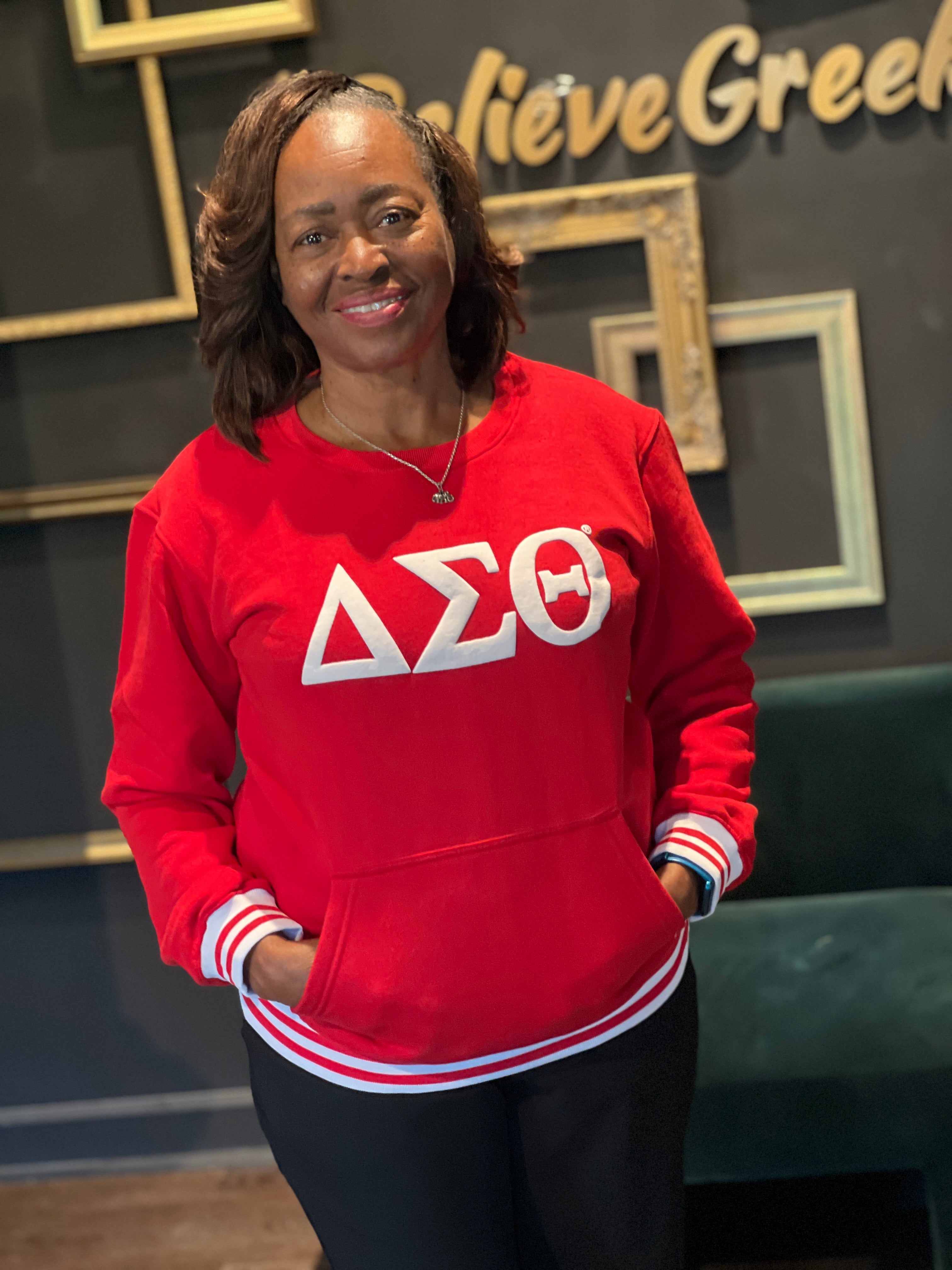 Delta Pocket Crewneck-final sale