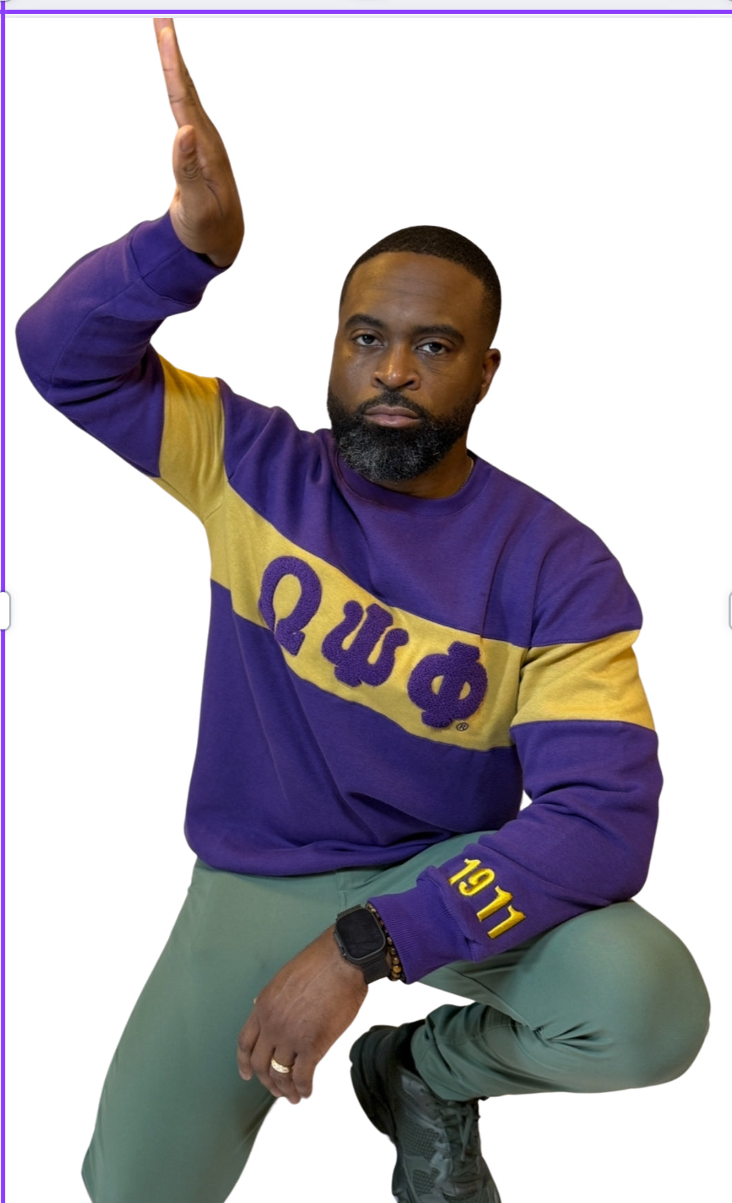 Omega 3D Striped Sweatshirt