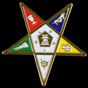 OES STAR ENAMEL LAPEL PIN