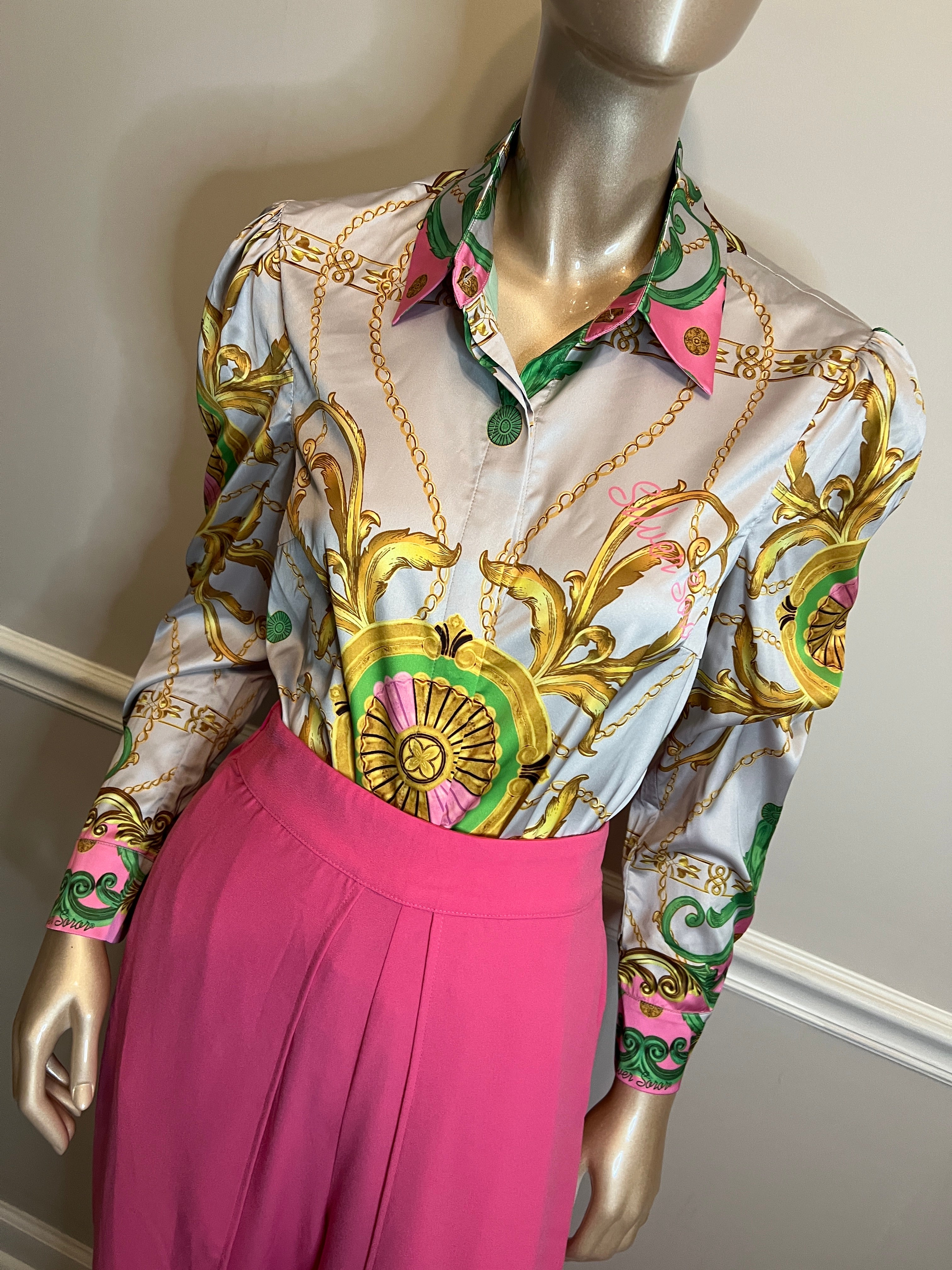 Silver Soror Chains & More Blouse- AKA