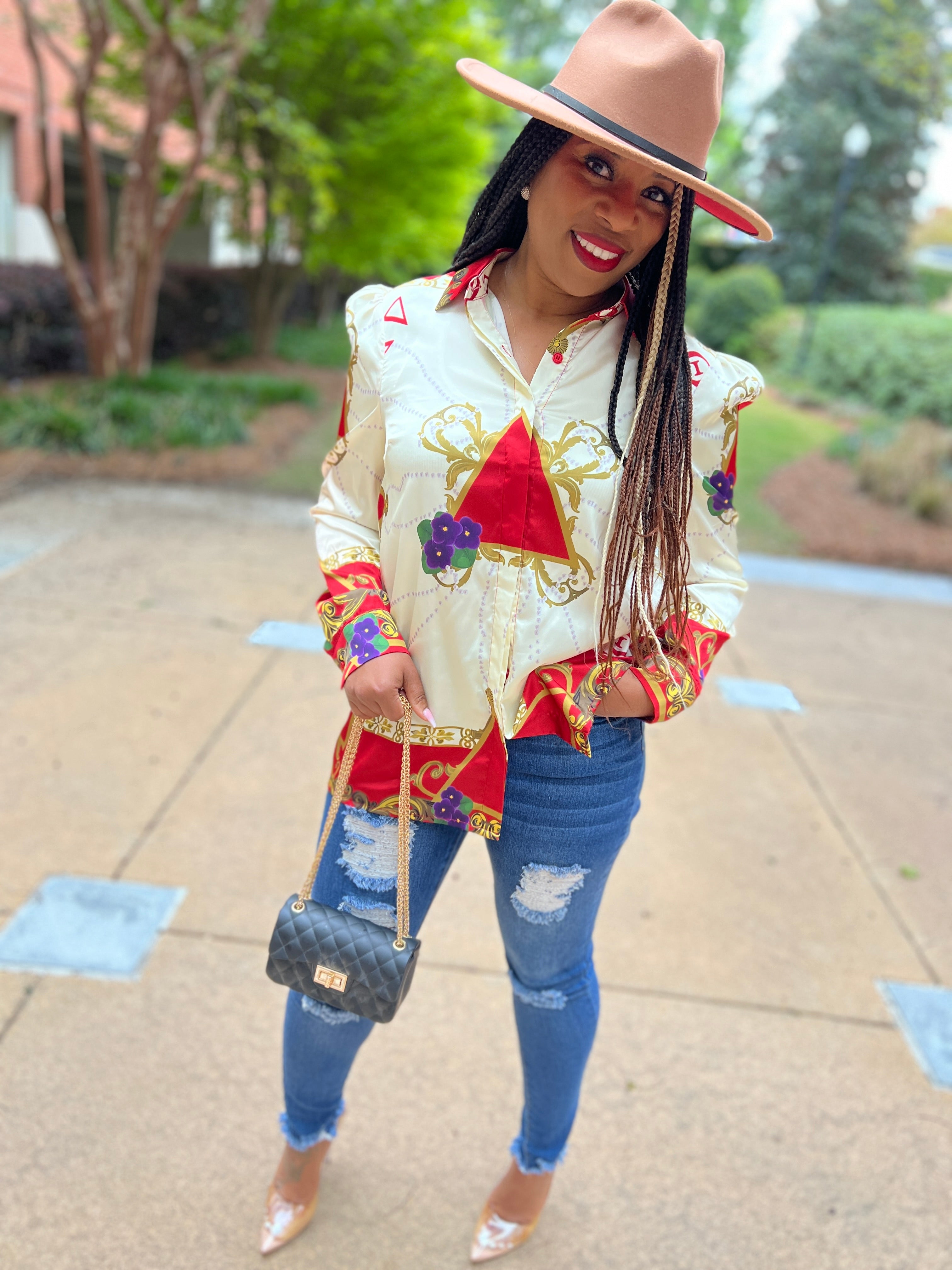 Chains & More Blouse-Delta