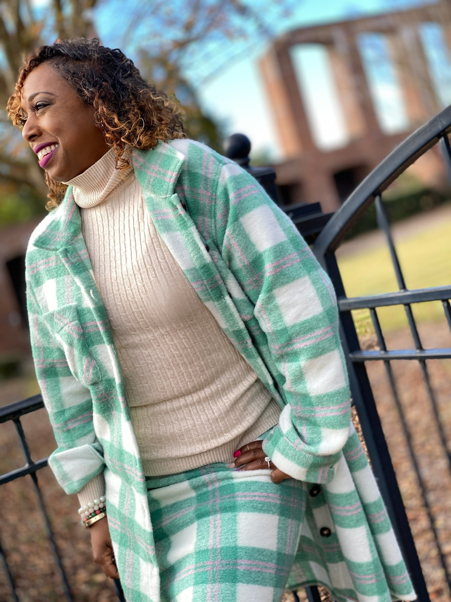 Pink and Green Plaid skirt- Final sale. No exchanges and refunds