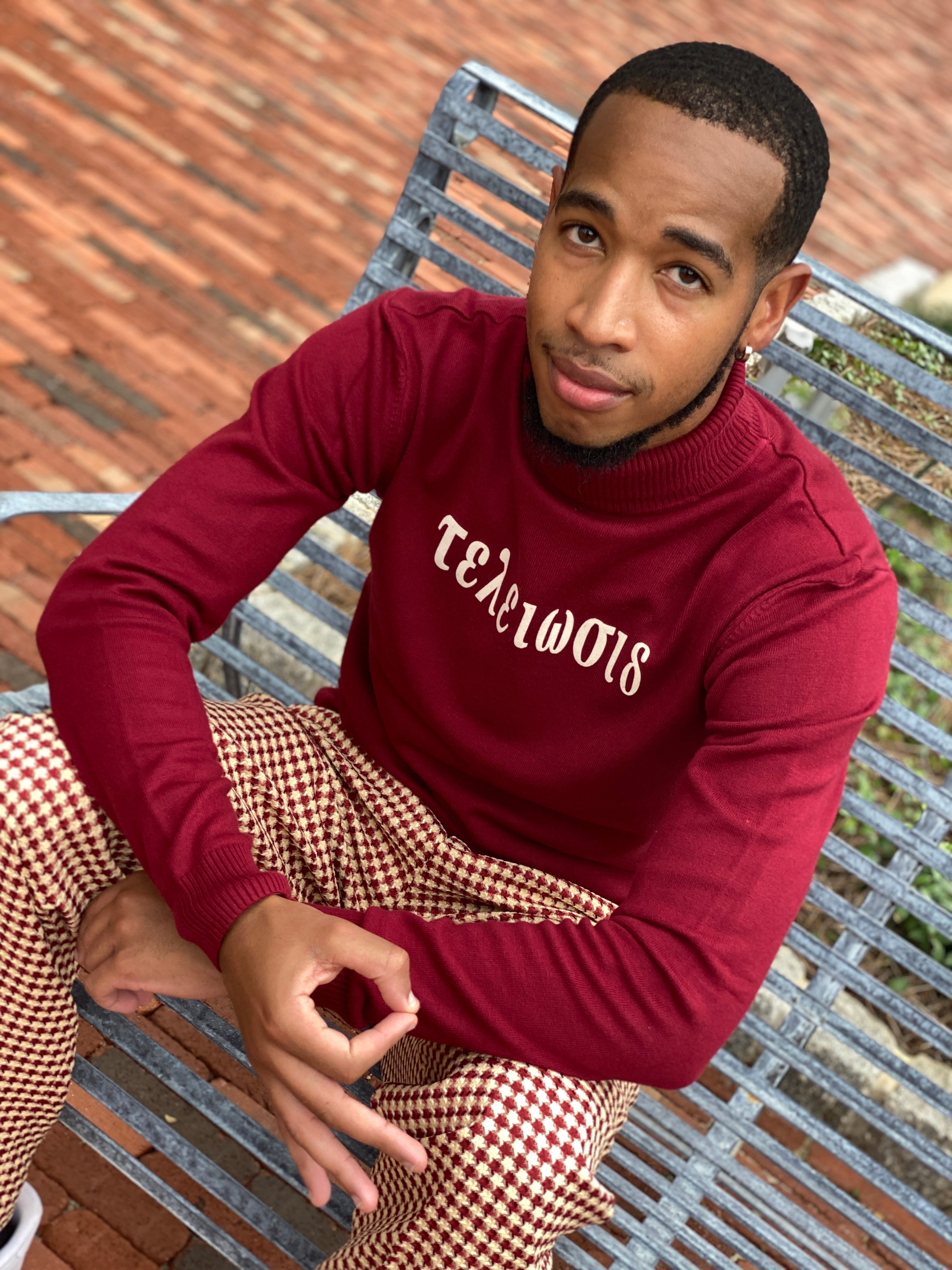 Krimson and Kreme Houndstooth Pants-Final sake. No exchanges or refunds