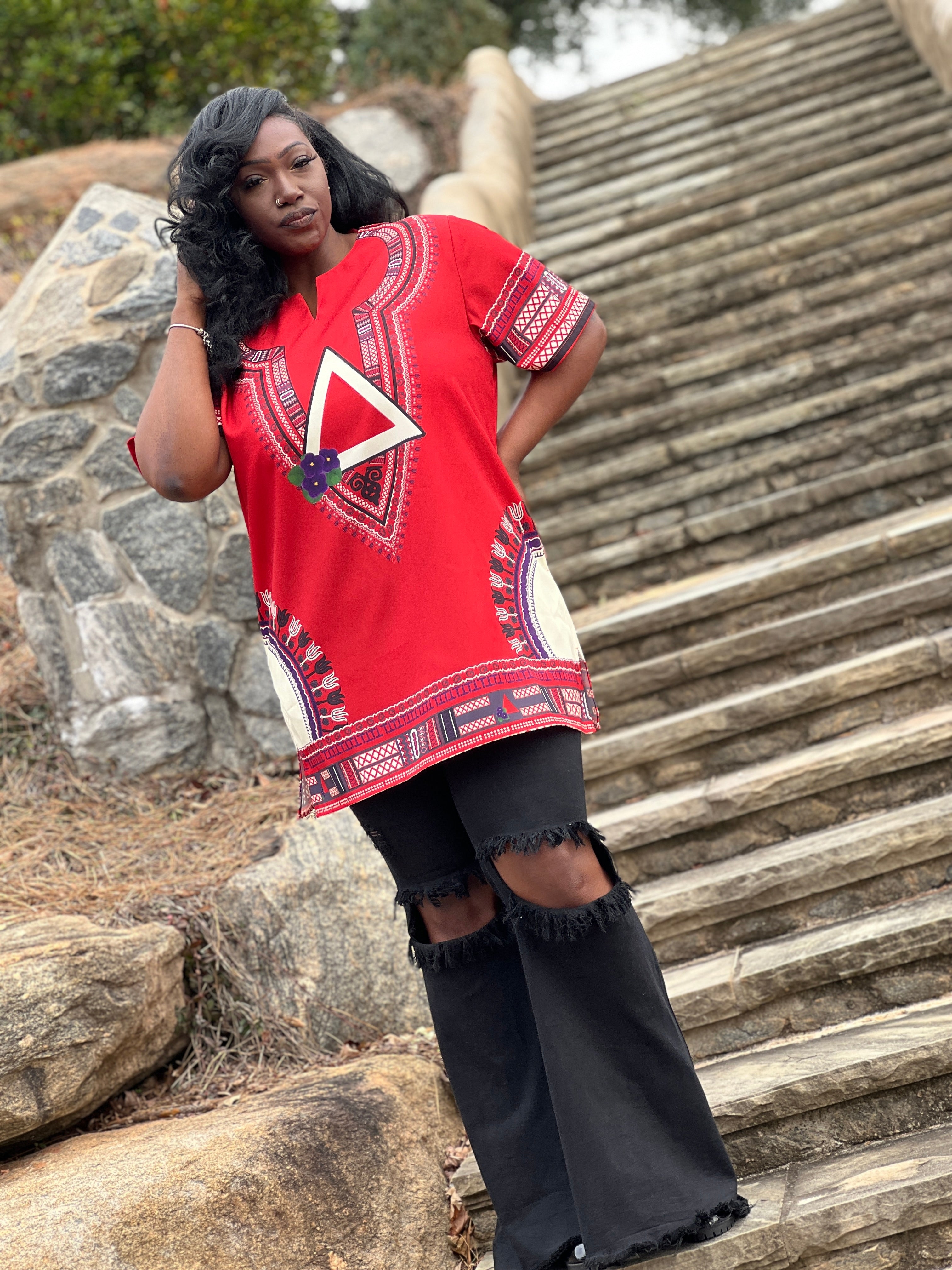 Dashiki Shirt- Delta Sigma Theta