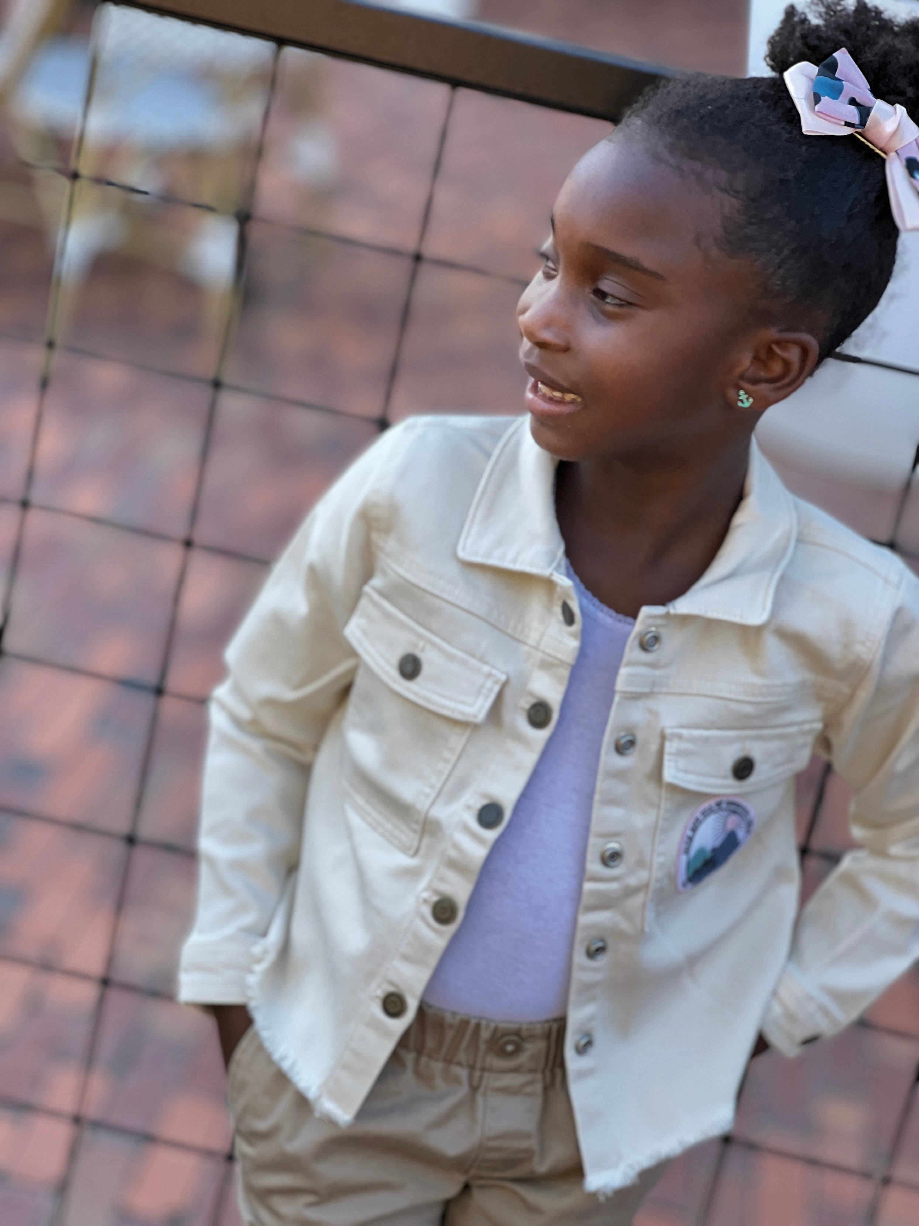 Jack and Jill Youth-Beige Denim Jacket
