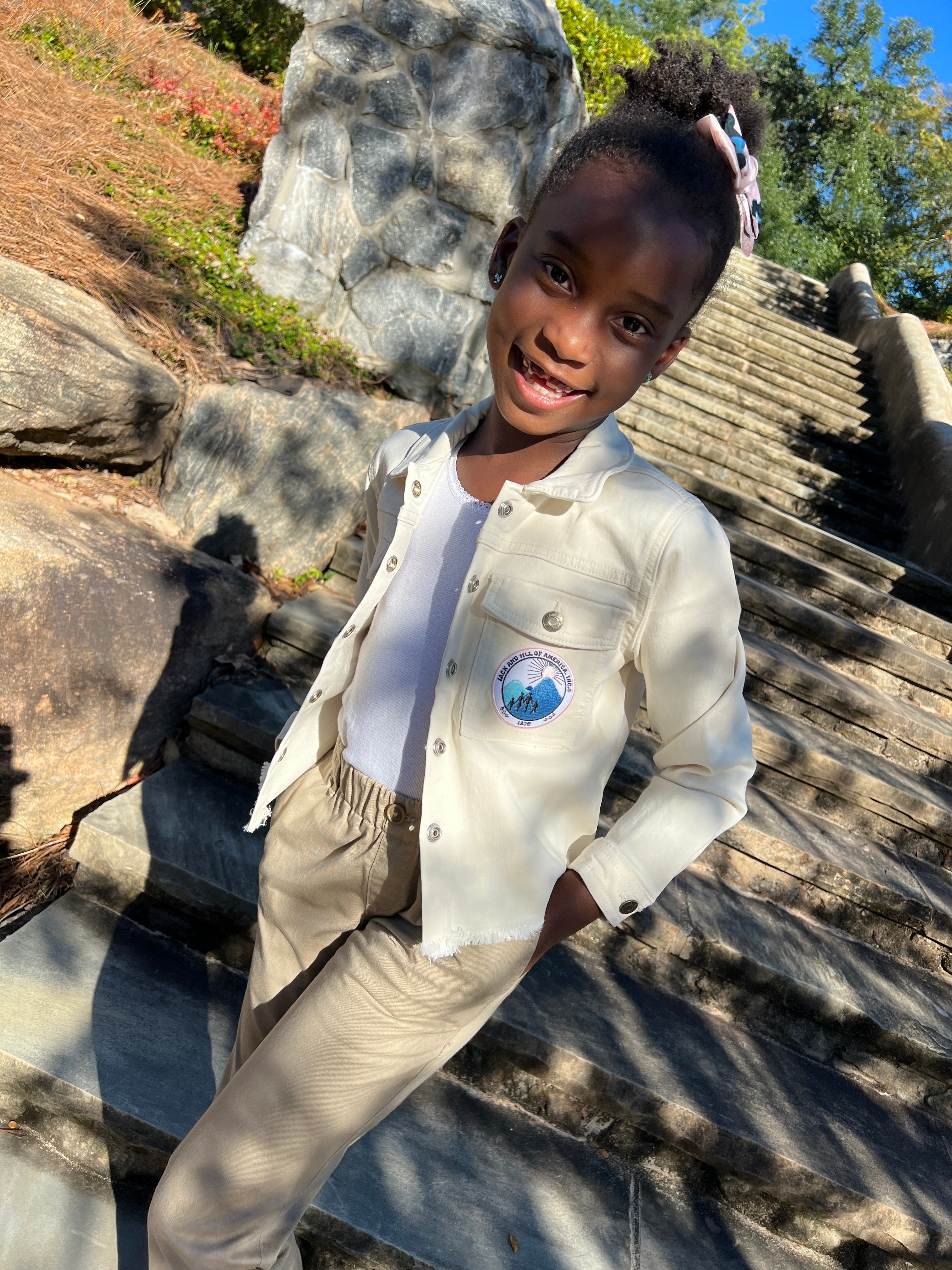 Jack and Jill Youth-Beige Denim Jacket