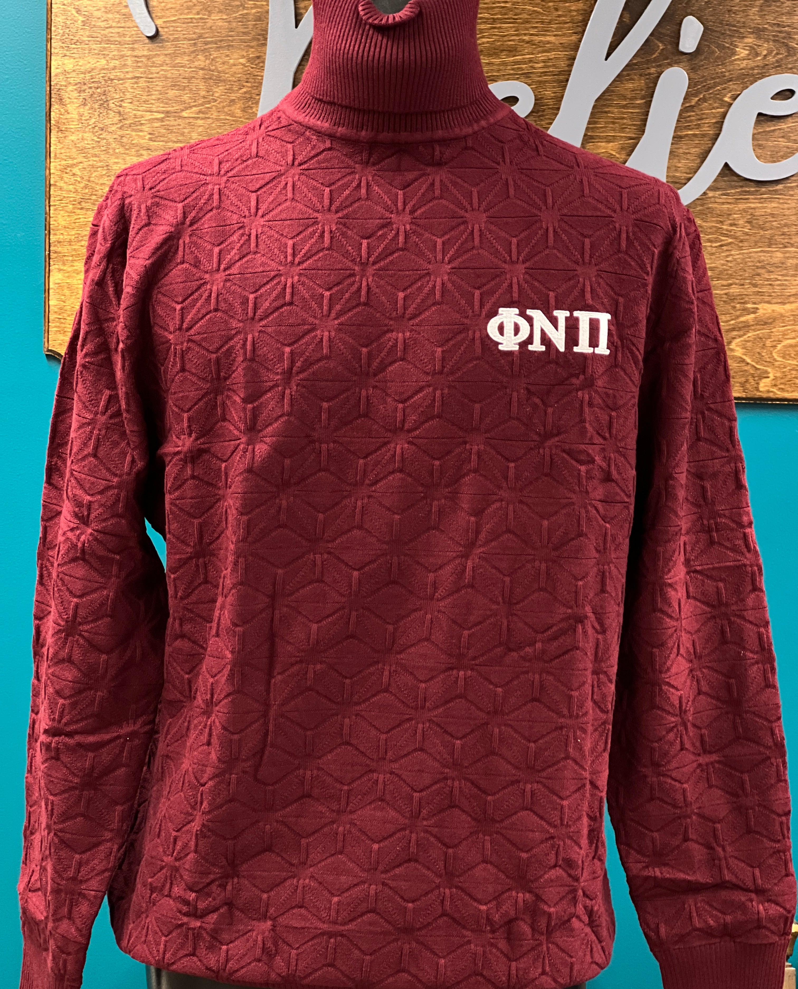 Phi Nu Pi Turtleneck- Maroon
