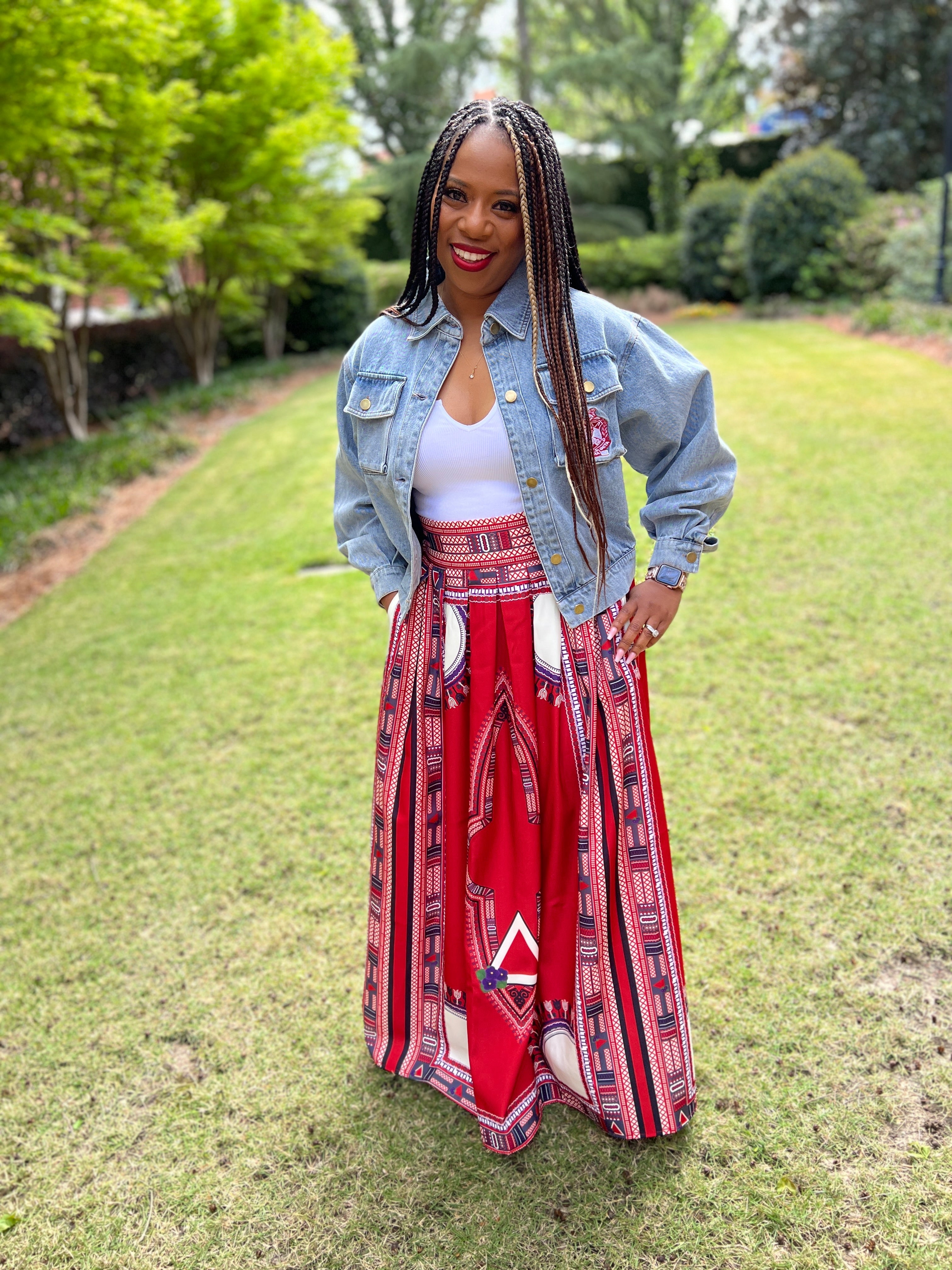 Dashiki Skirt- Long-Delta