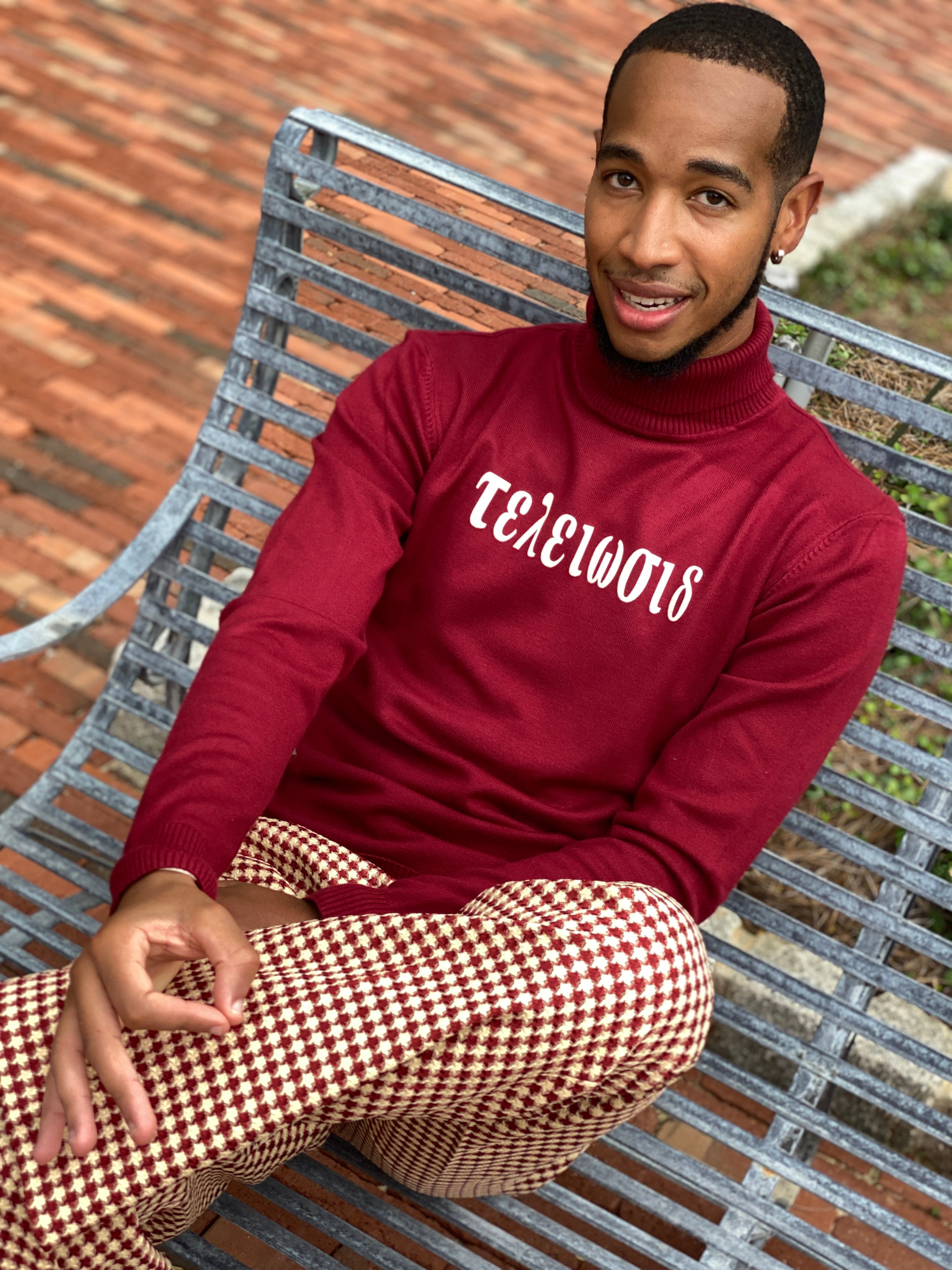 Krimson and Kreme Houndstooth Pants-Final sake. No exchanges or refunds