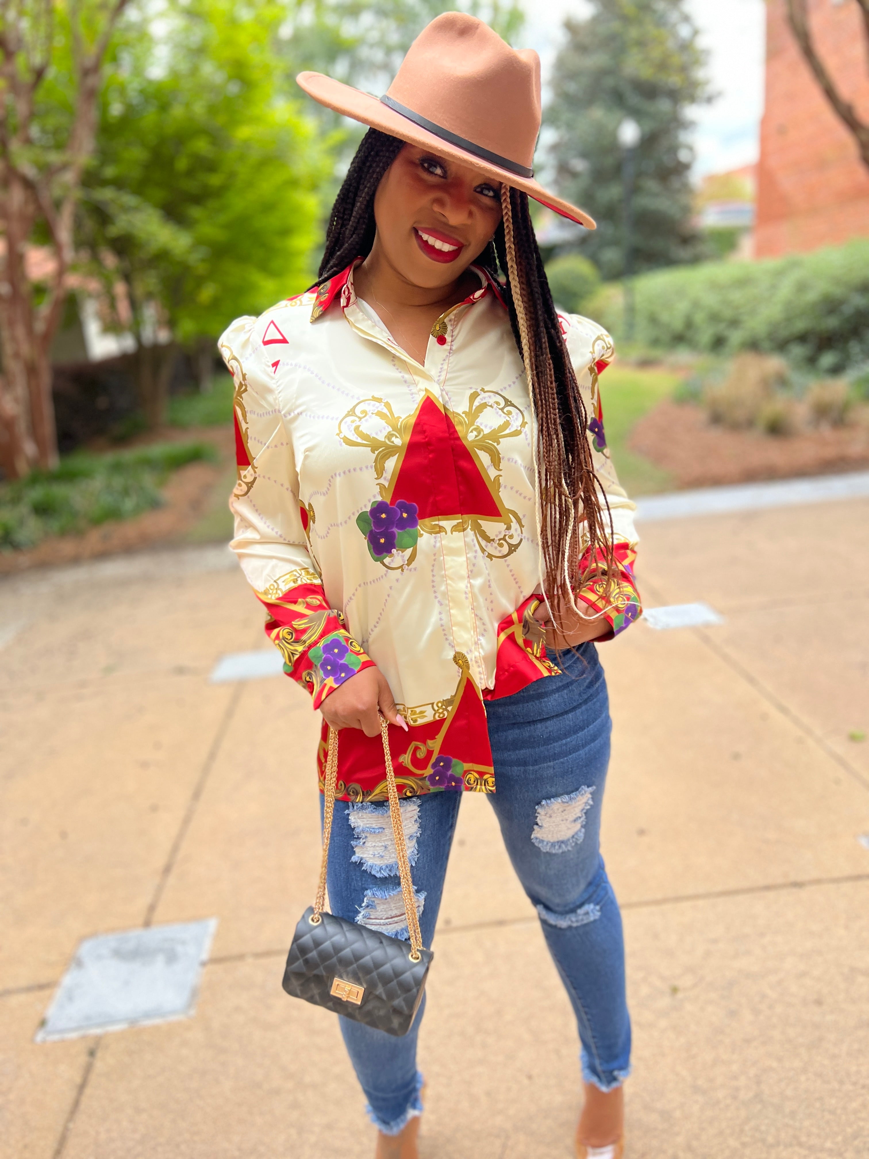 Chains & More Blouse-Delta