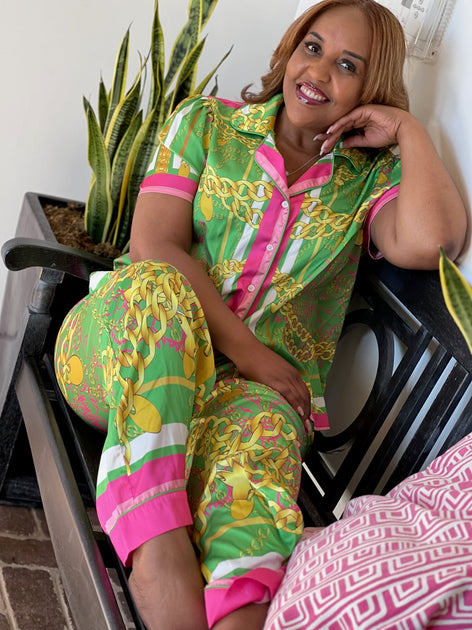 Alpha Kappa Alpha Sorority, Inc. Pretty Luxe 4 Piece Silk Pajama