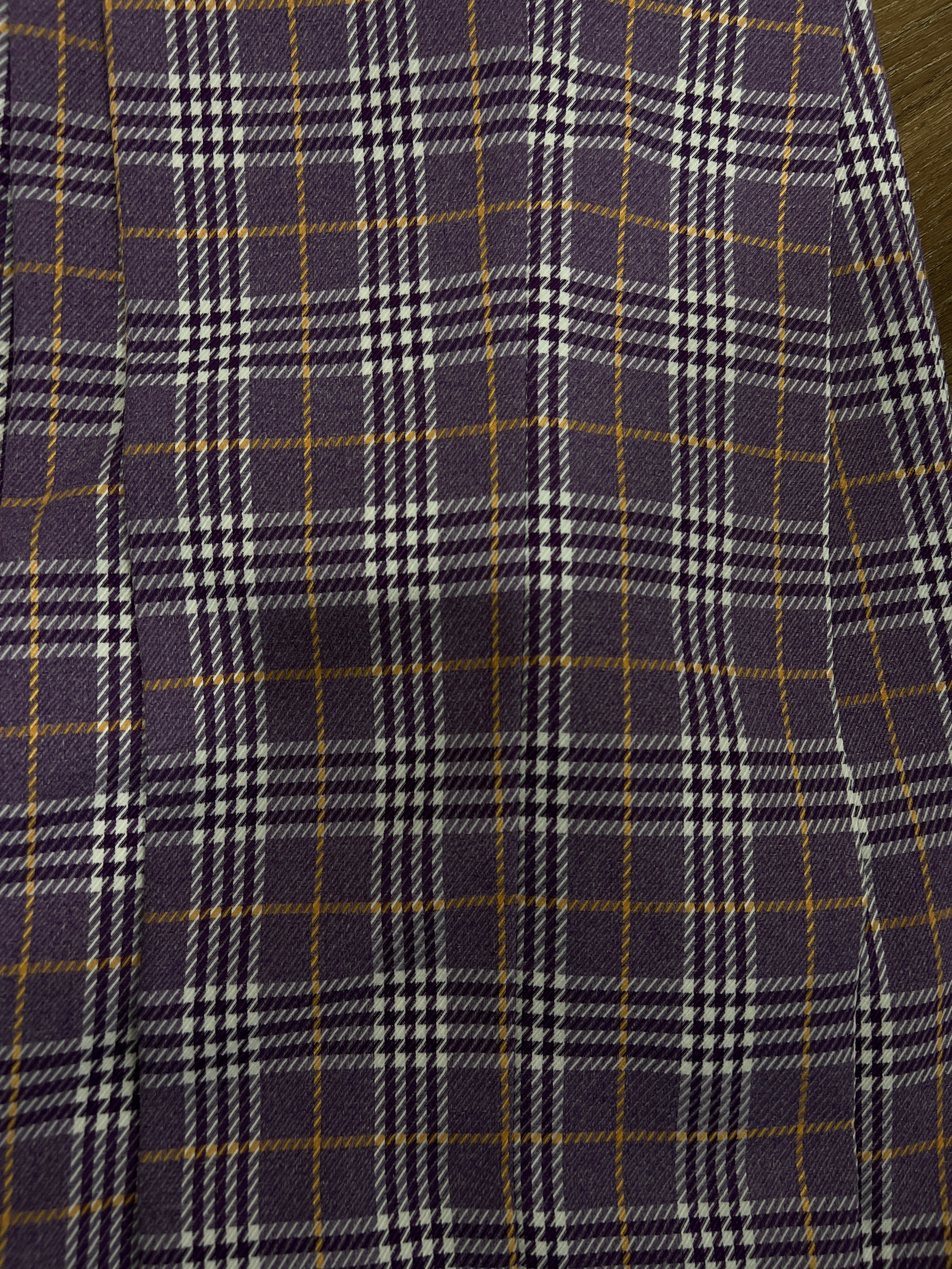 Purple & Gold Plaid Pants