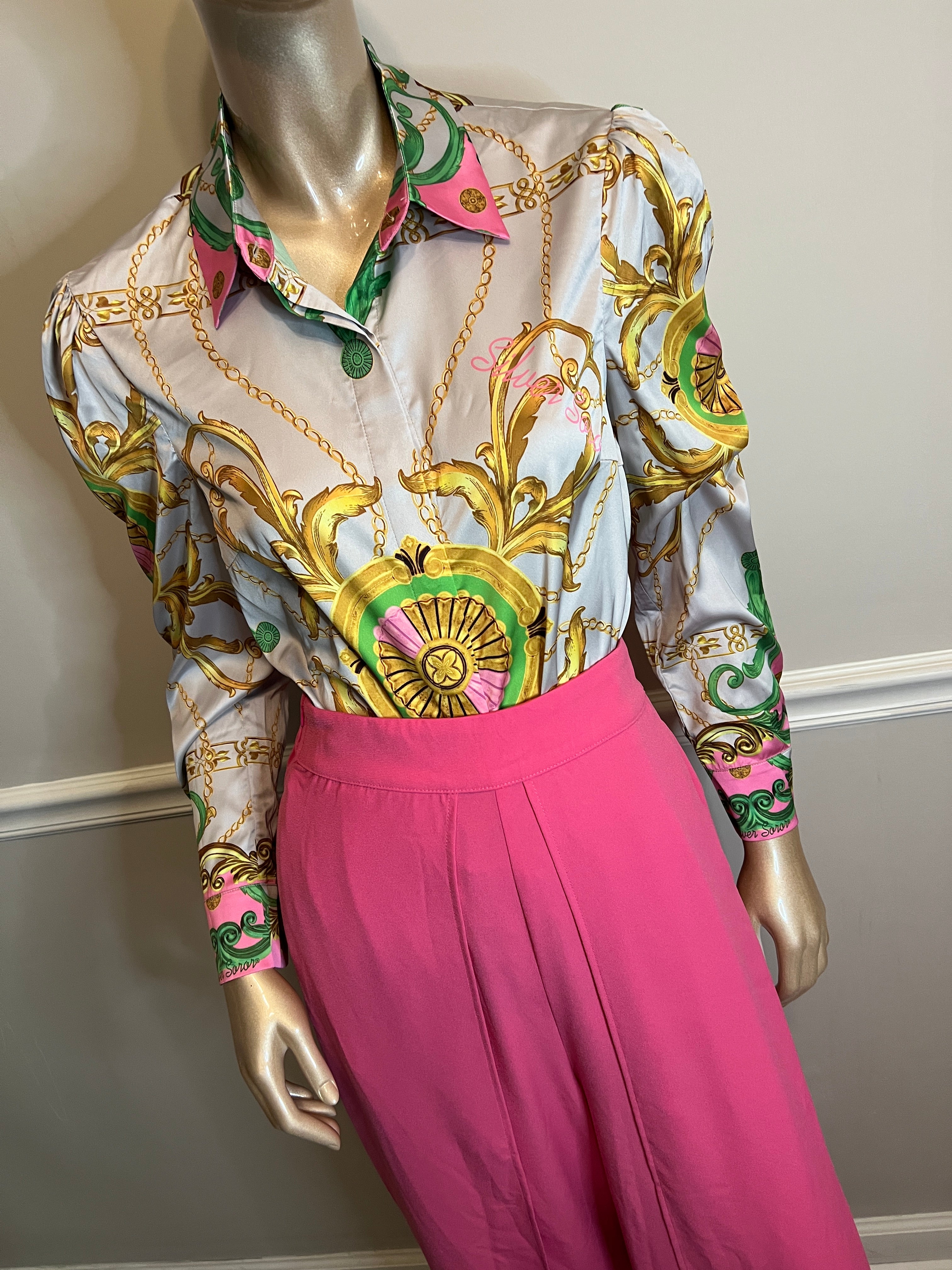 Silver Soror Chains & More Blouse- AKA