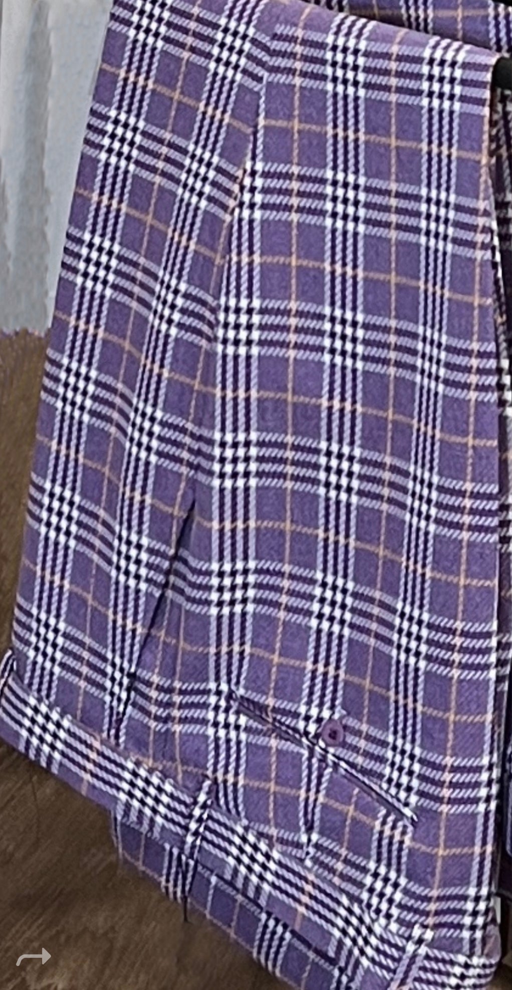 Purple & Gold Plaid Pants
