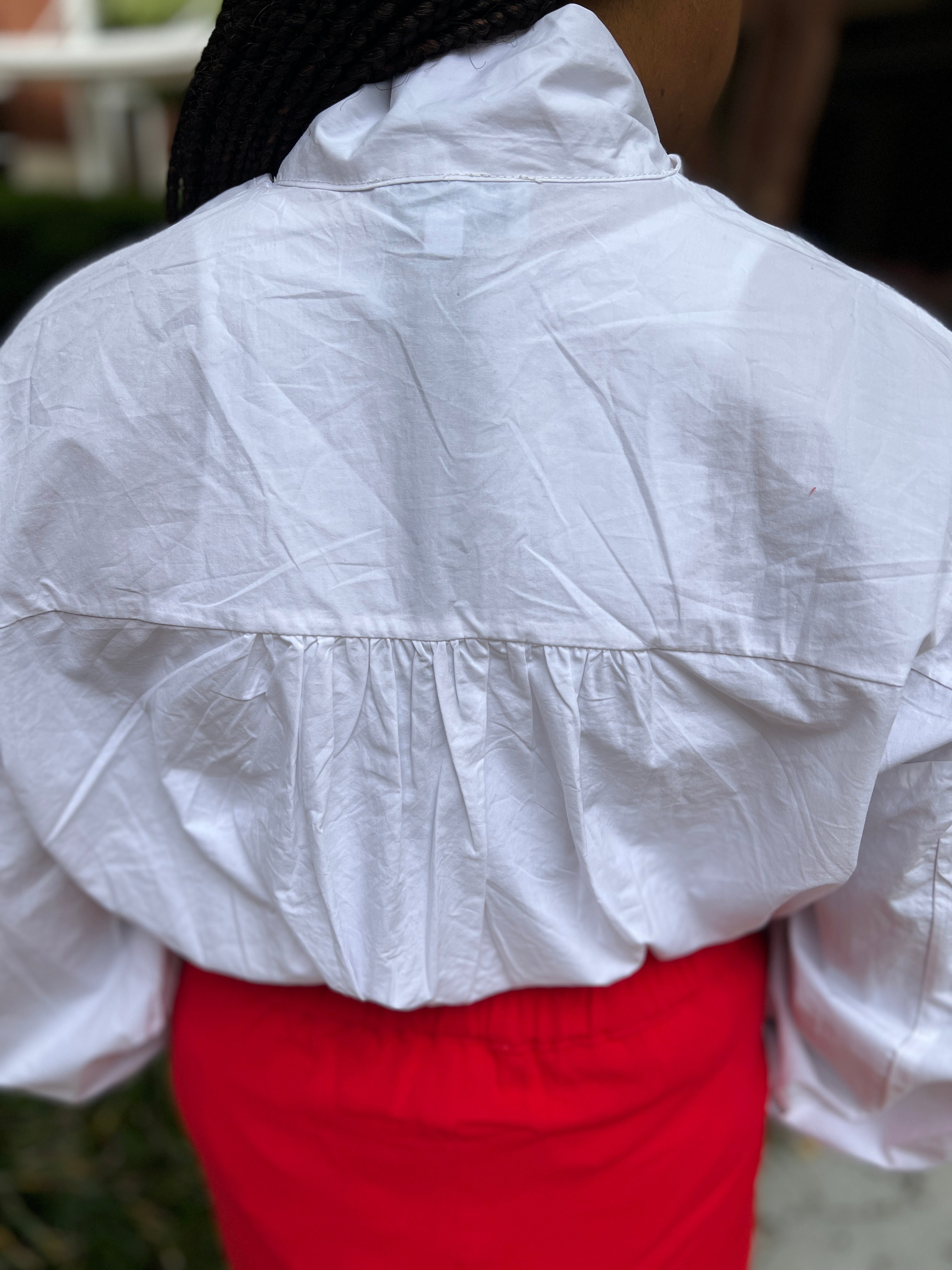 Delta V Neck Tie Blouse