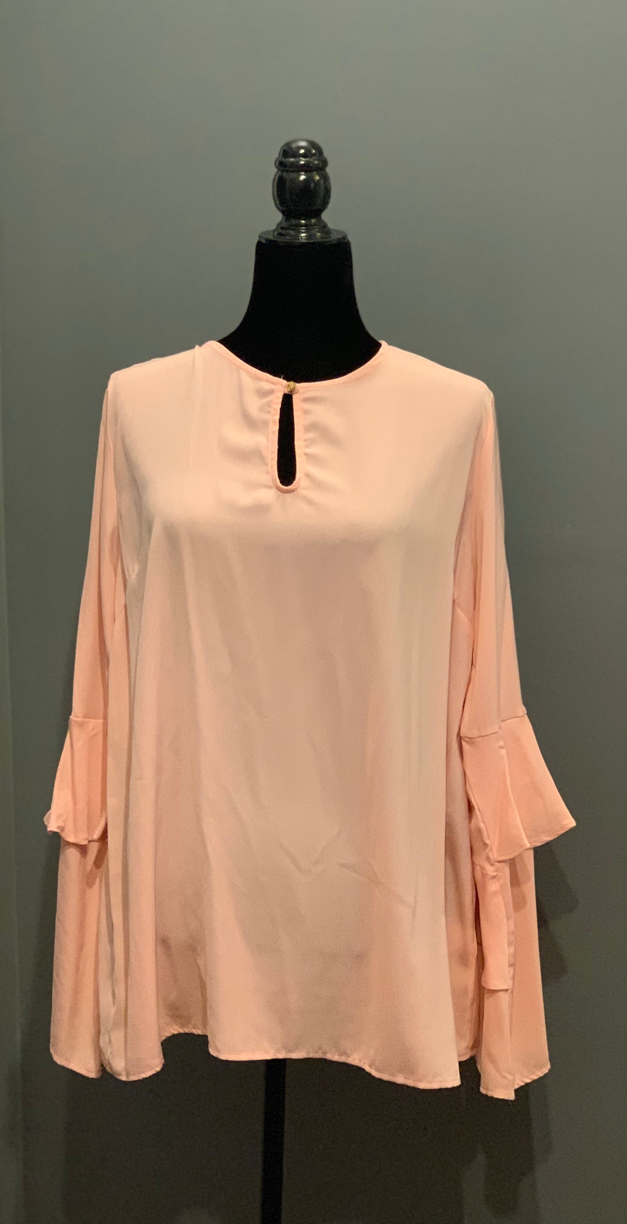 Long Sleeve Ruffle Blouse-FINAL SALE