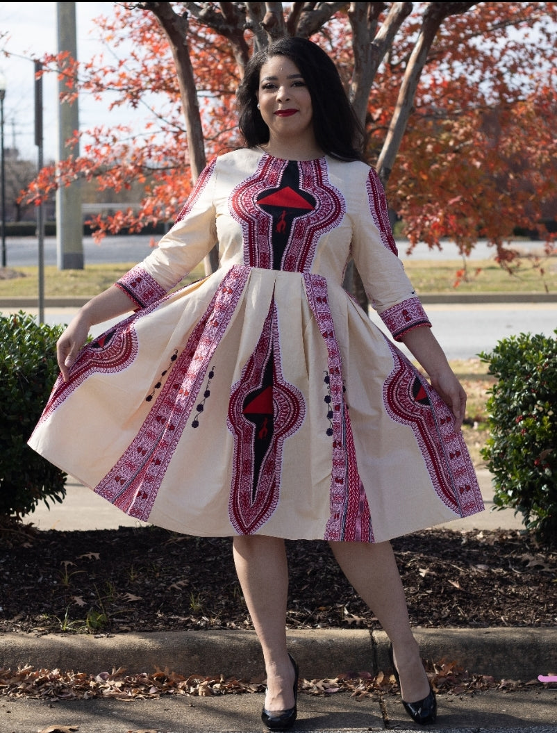Dashiki Dress- Delta -Final Sale NO EXCHANGES OR REFUNDS