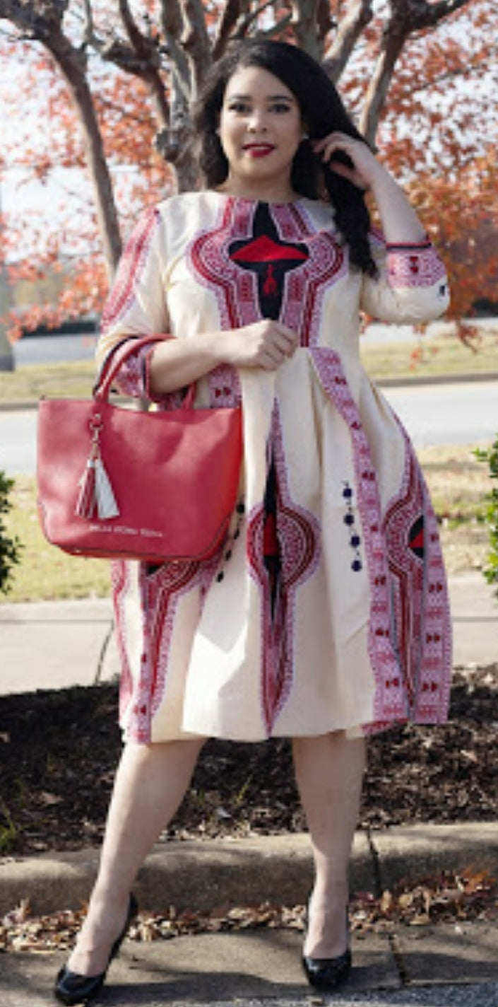 Dashiki Dress- Delta -Final Sale NO EXCHANGES OR REFUNDS