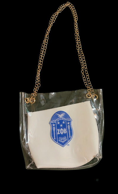 Zeta Med Chain Clear Stadium Bag  w/ inside pouch