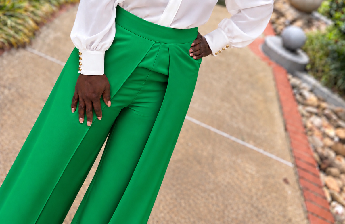 Green Palazzo Pants-final sale