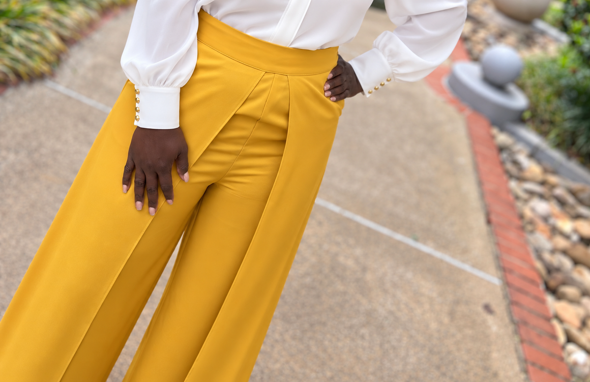 Gold Palazzo Pants-final sale