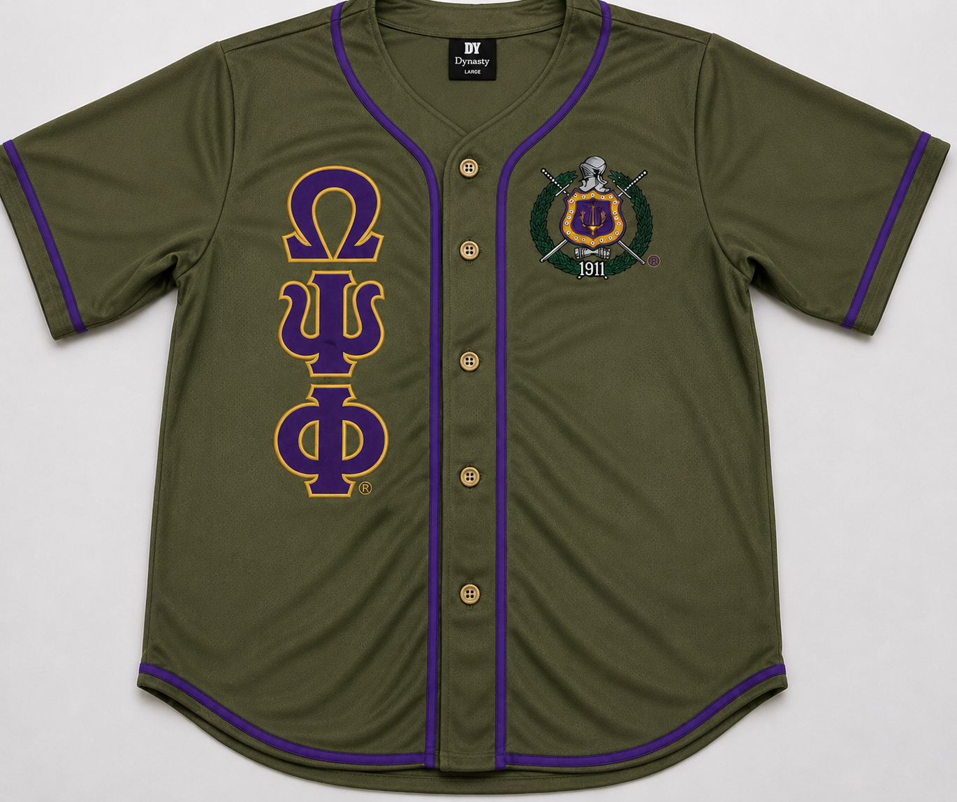 Omega Olive Baseball Shirt