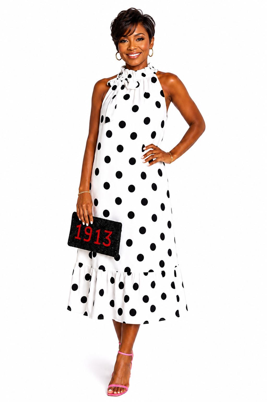 Polka Dot Bow Maxi