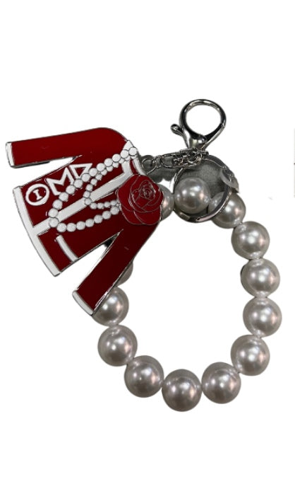 Delta Pearl wristlet  key ring