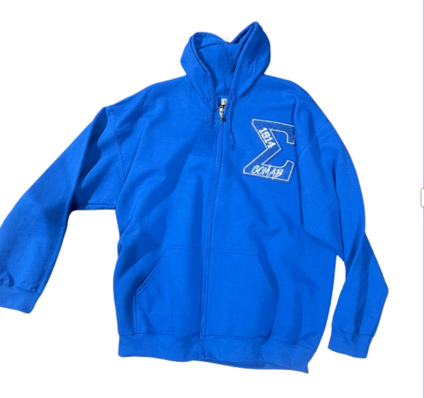 Zip Hoodie Pullover- SIGMA Chenille Patch