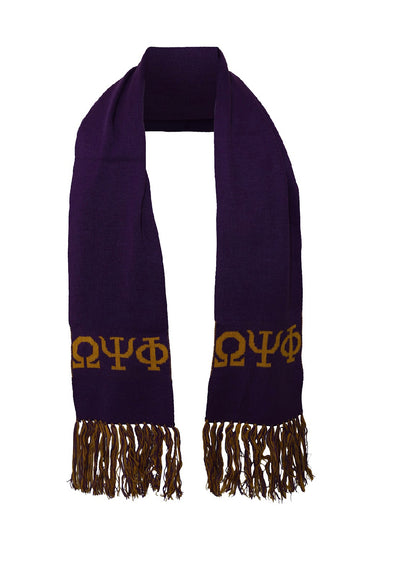 Omega Knit Greek Scarf