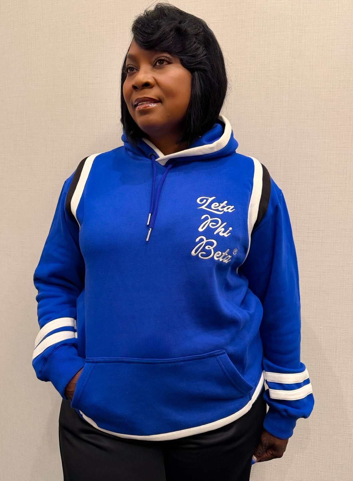 Zeta Phi Beta Striped Hoodie