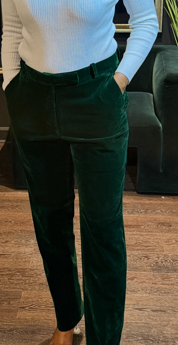 Green Velvet Pants