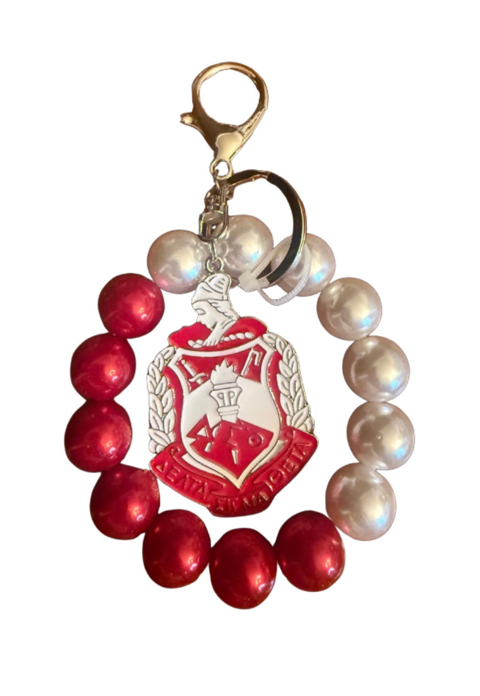 Delta Pearl wristlet  key ring