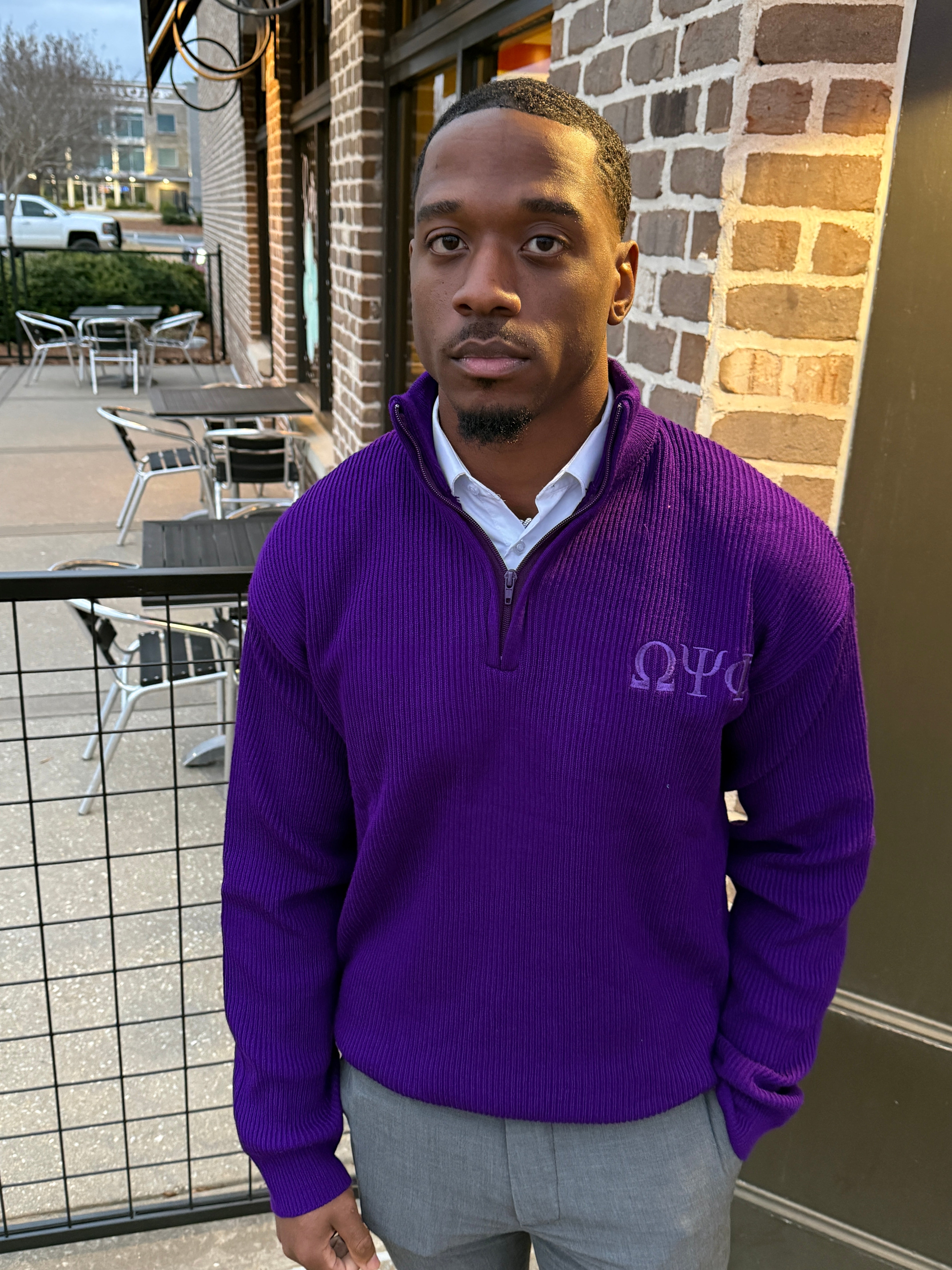 Omega Quarter Zip Sweater