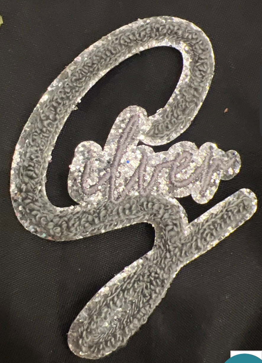Silver  Chenille Patch