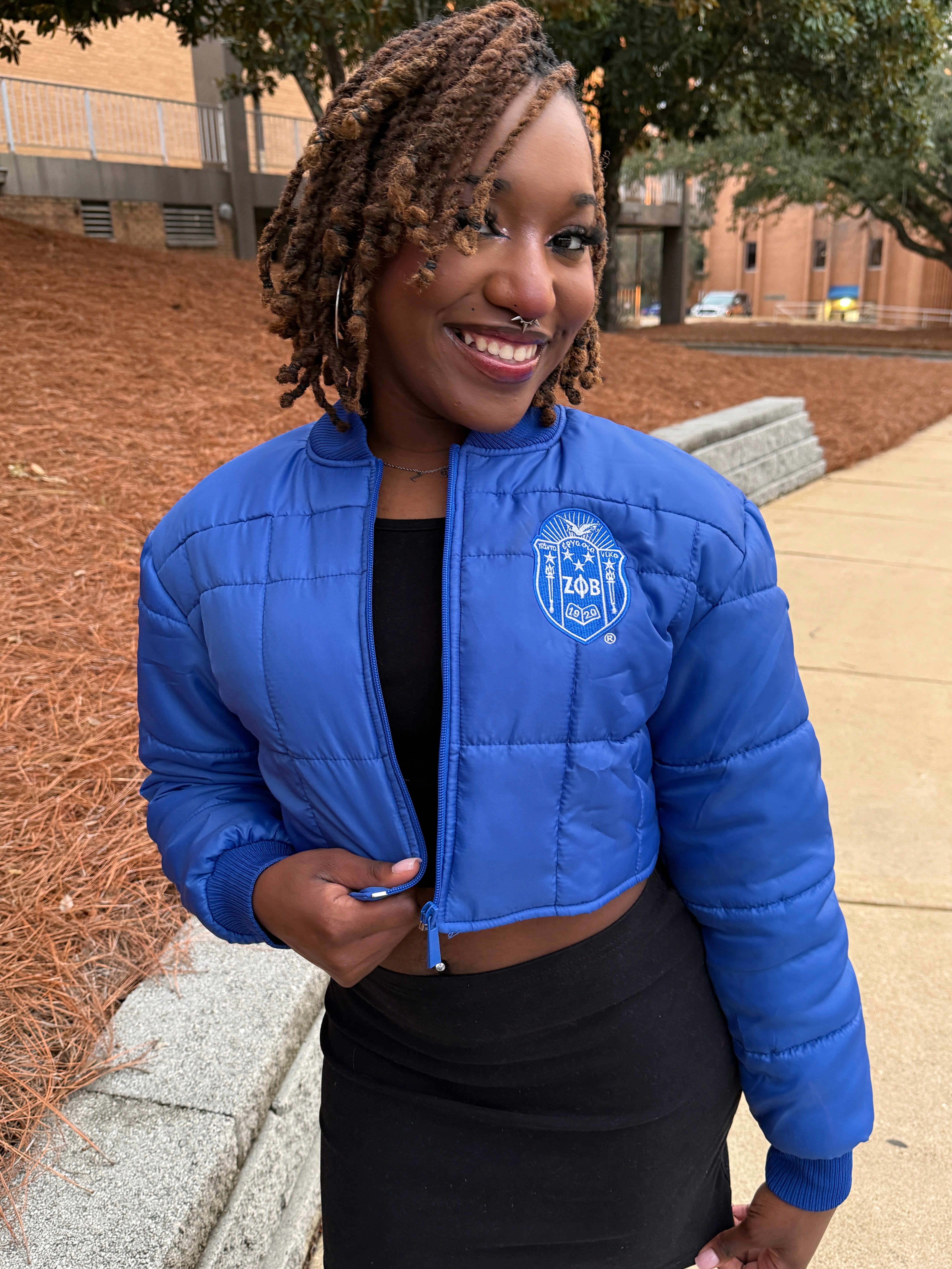 Zeta  cropped bomber jacket