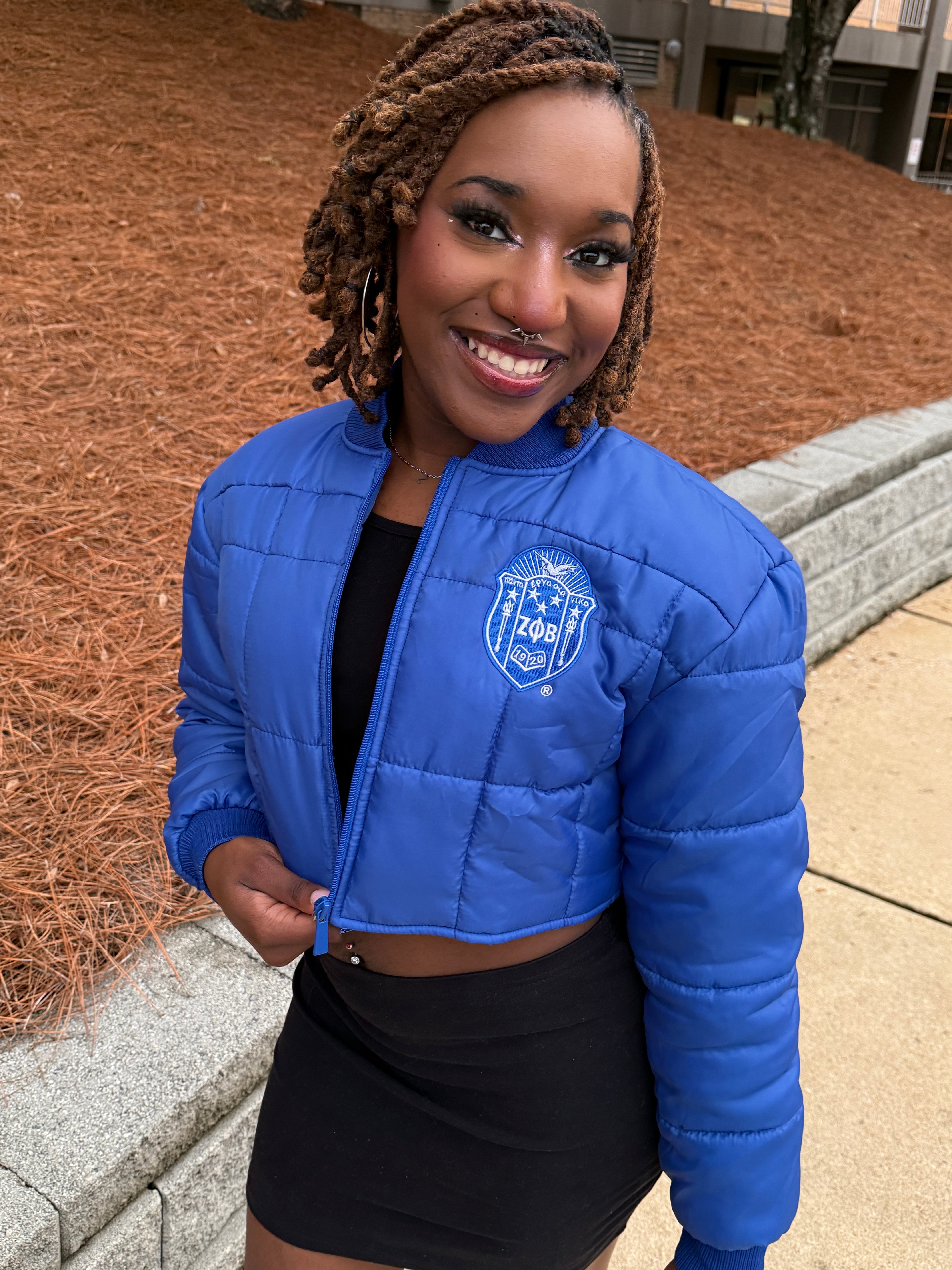 Zeta  cropped bomber jacket